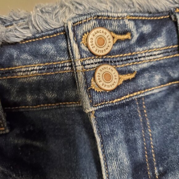 Kancan Cut Off Fringe Blue Jean Denim Shorts SIze 28 or a Size 6 Boho Cowgirl - Picture 9 of 13